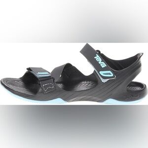 TEVA Barrucada Strappy‎ Crisscross Adjustable Gray And Blue Sandals Size 8